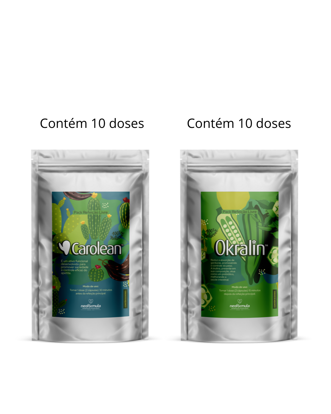 Pack Refeição Livre - Carolean e Okralin (10 doses)