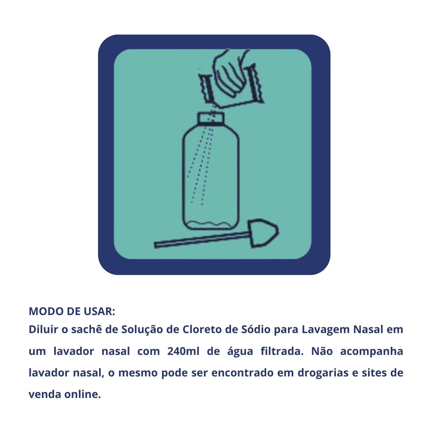 Solução de Cloreto de Sódio para Lavagem Nasal 30 Sachês