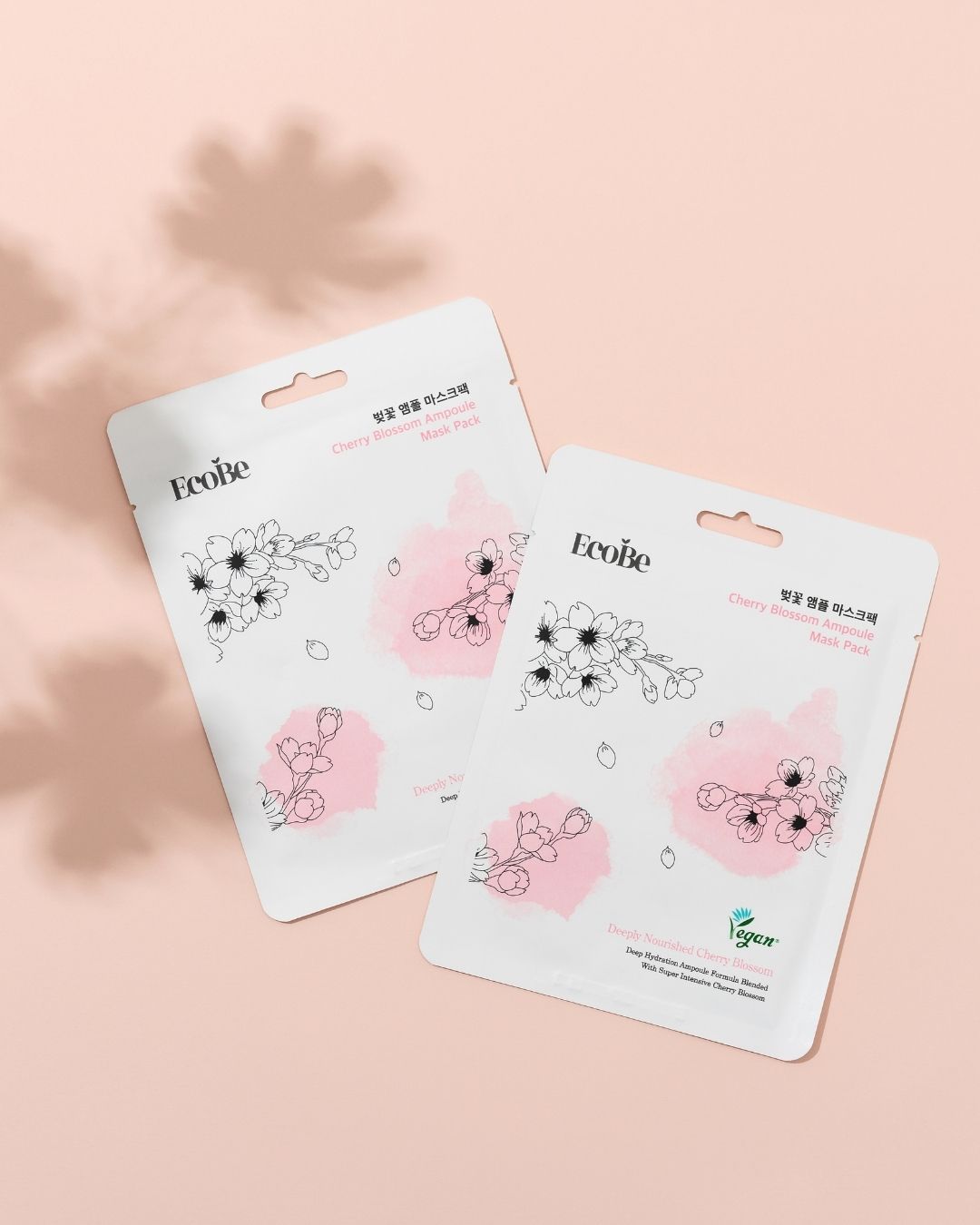 EcoBe Cherry Blossom Ampoule Mask – Máscara Facial de Flor de Cerejeira