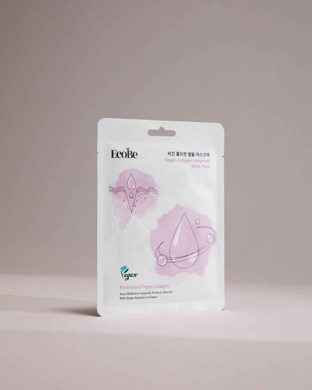 EcoBe Vegan Collagen Ampoule Mask – Máscara Facial em Tecido com Colágeno Vegano