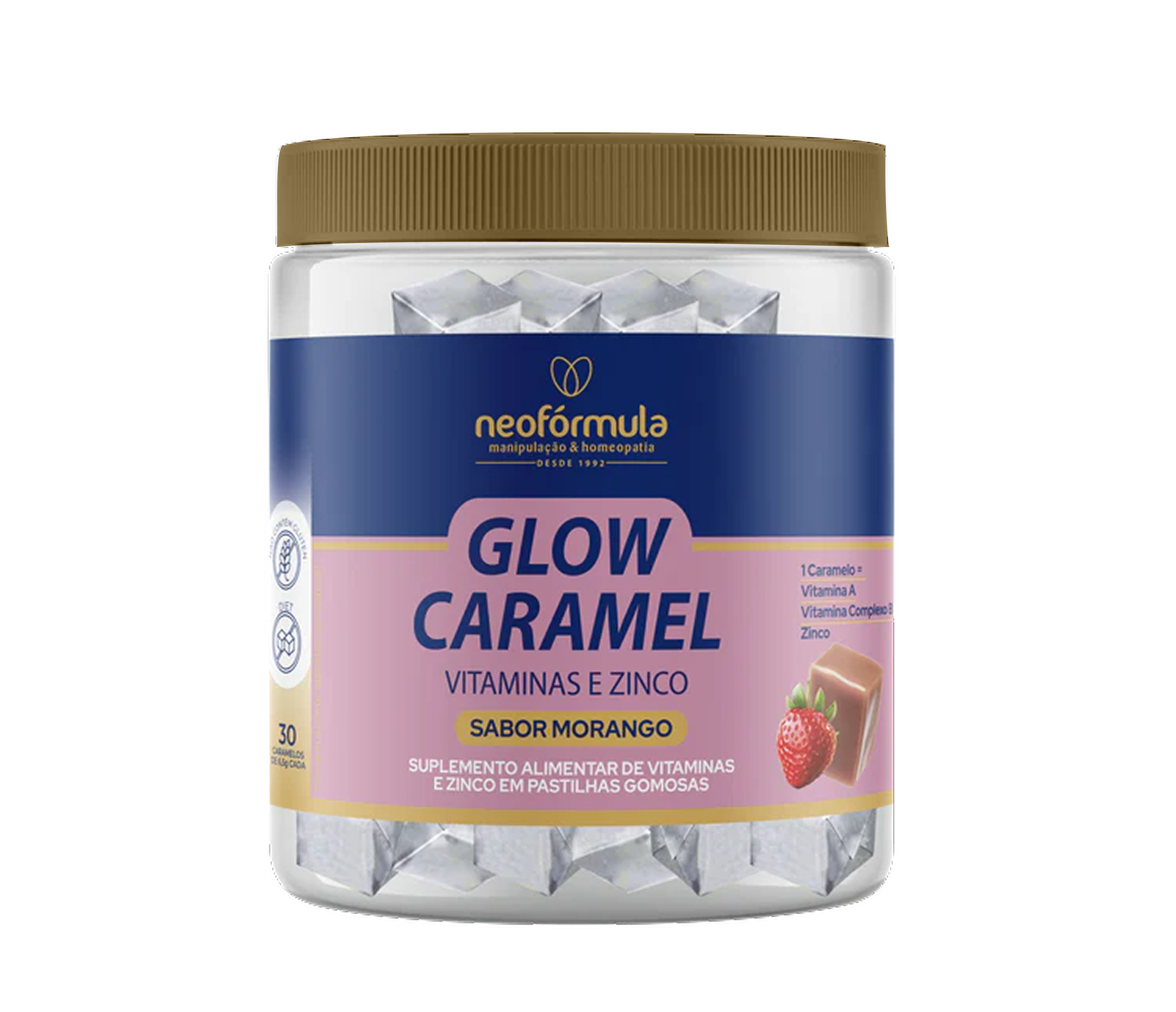 Glow Caramel - Caramelo de Vitaminas e Zinco