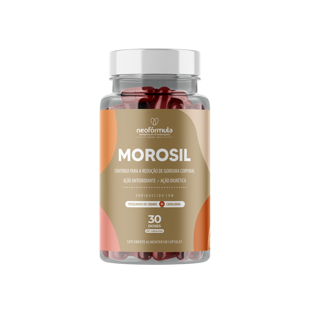 Morosil® 400 mg; Picolinato de Cromo 250 mcg; Cavalinha 200 mg 30 doses - 60 cápsulas
