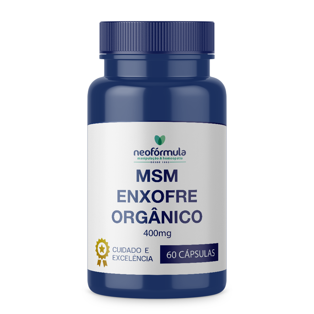 MSM Enxofre Orgânico 400mg 60 Cápsulas