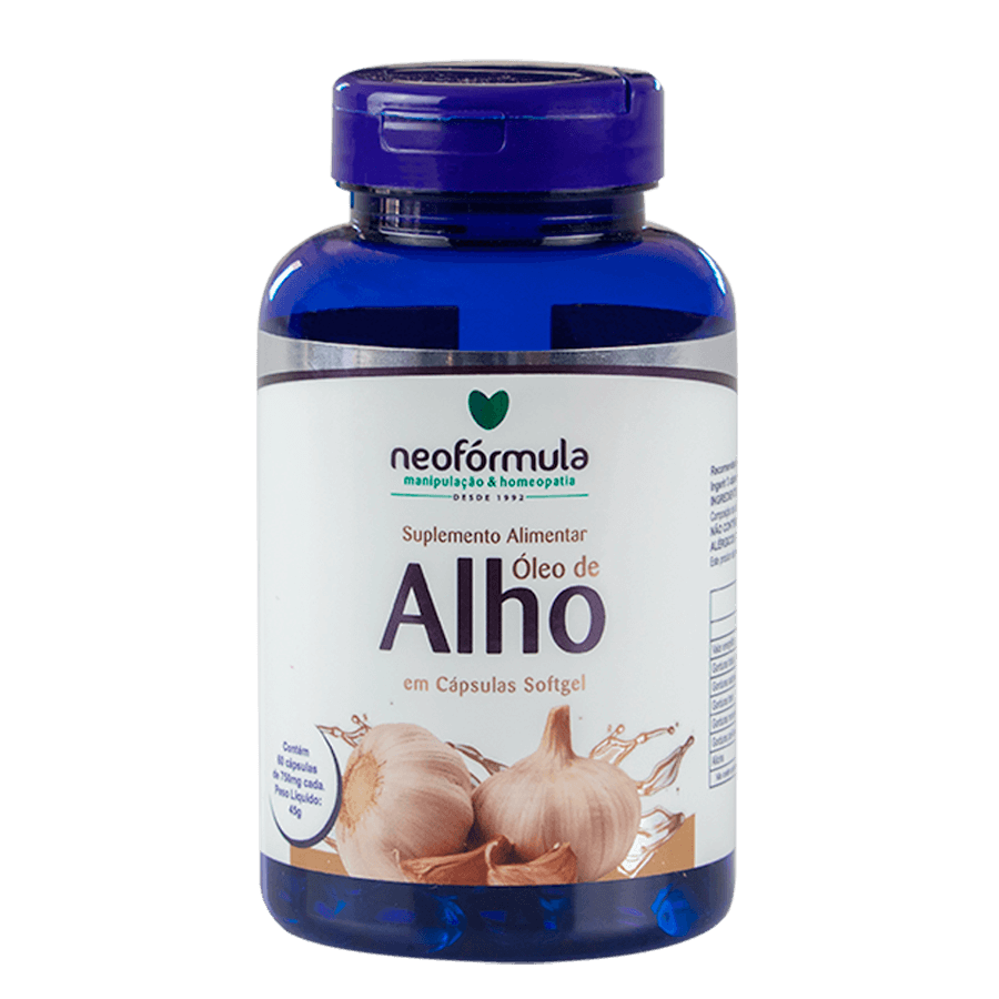 Óleo de Alho 750mg 60 cápsulas