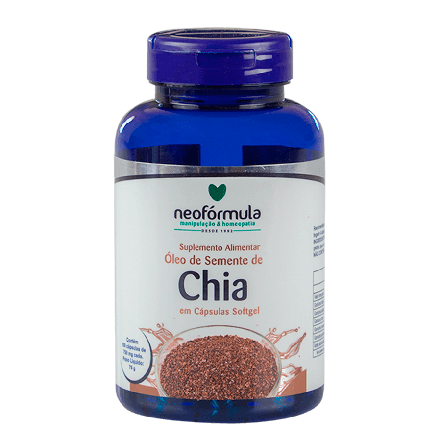 Óleo de Semente de Chia 750mg 100 cápsulas