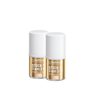 2 unidades de Stick 3 em 1 NeoGolden Face
