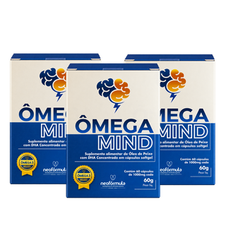 3 unidades de Ômega Mind 100 mg