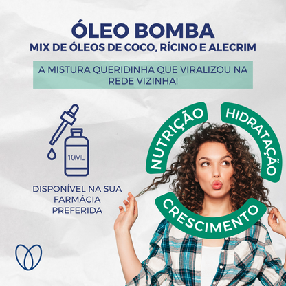 Óleo Bomba - Mix de Óleos Coco, Rícino e Alecrim