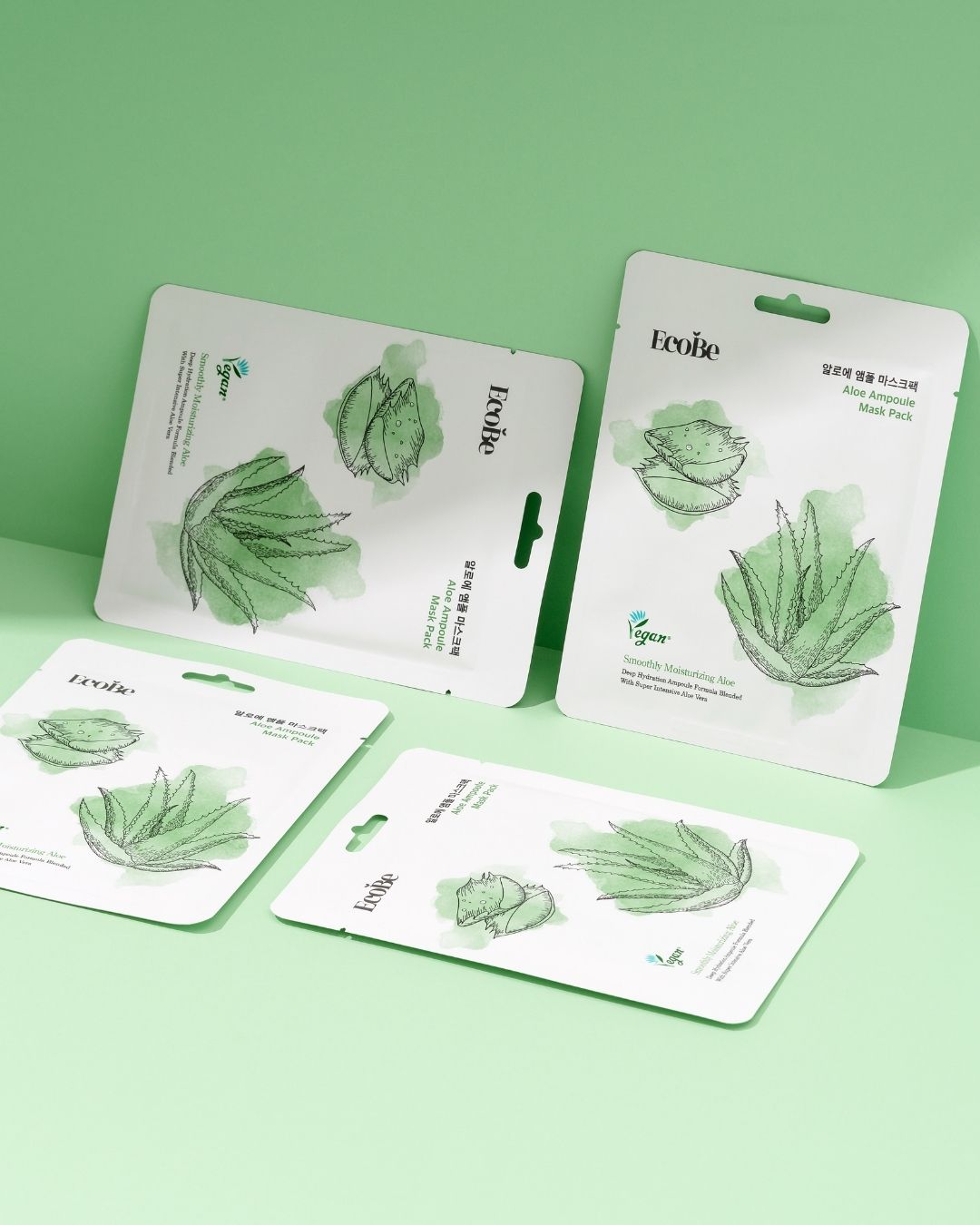 EcoBe Aloe Ampoule Mask – Máscara Facial em Tecido com Aloe Vera