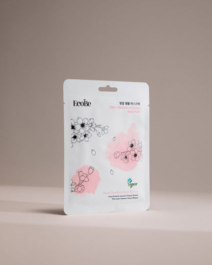 EcoBe Cherry Blossom Ampoule Mask – Máscara Facial de Flor de Cerejeira