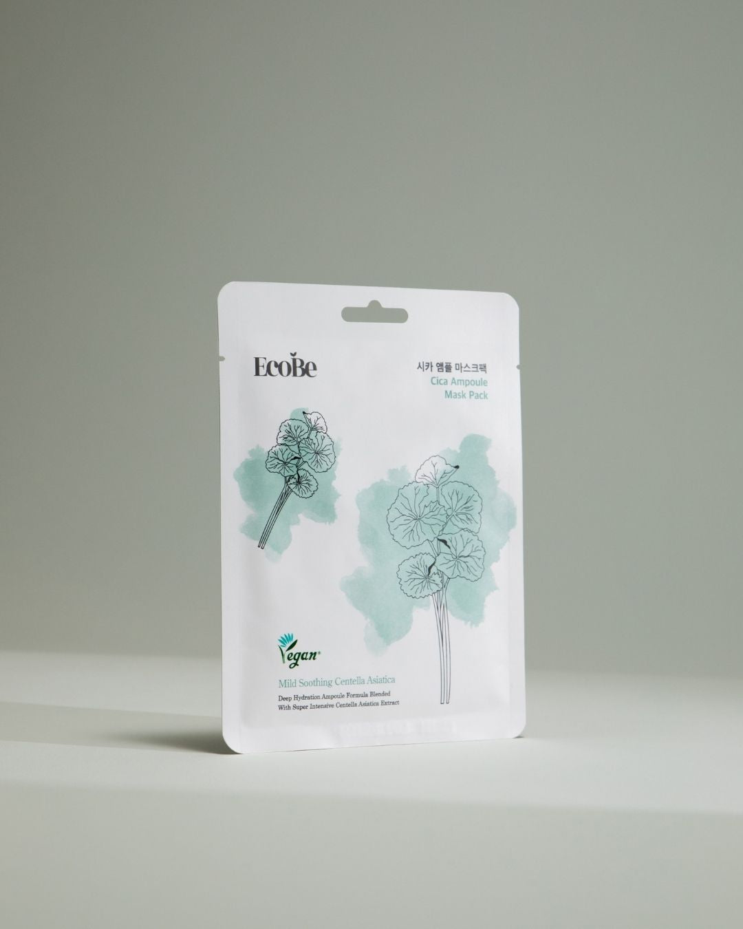 EcoBe Cica Ampoule Mask  – Máscara Facial em Tecido com Centella Asiática