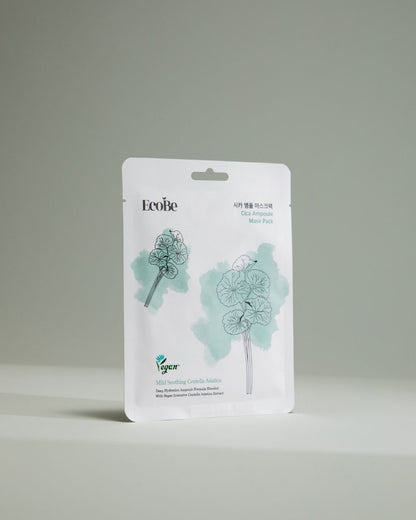EcoBe Cica Ampoule Mask  – Máscara Facial em Tecido com Centella Asiática