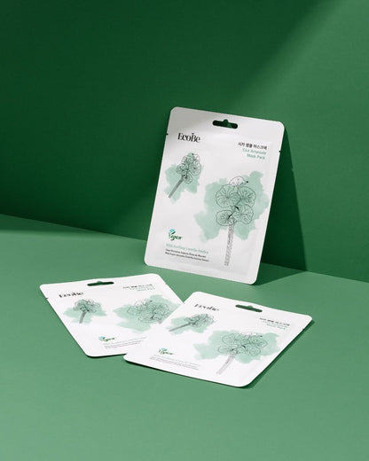 EcoBe Cica Ampoule Mask  – Máscara Facial em Tecido com Centella Asiática