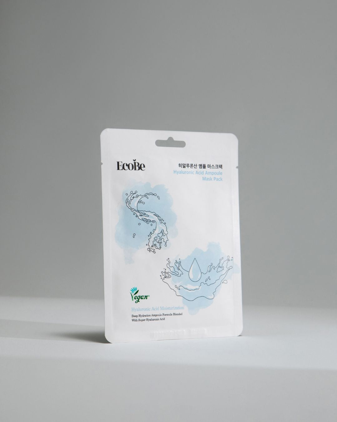 EcoBe Hyaluronic Acid Ampoule Mask – Máscara Facial em Tecido com Ácido Hialurônico