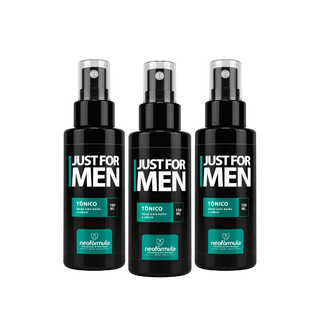 3 unidades de Tônico para Crescimento de Cabelo e Barba Just For Men
