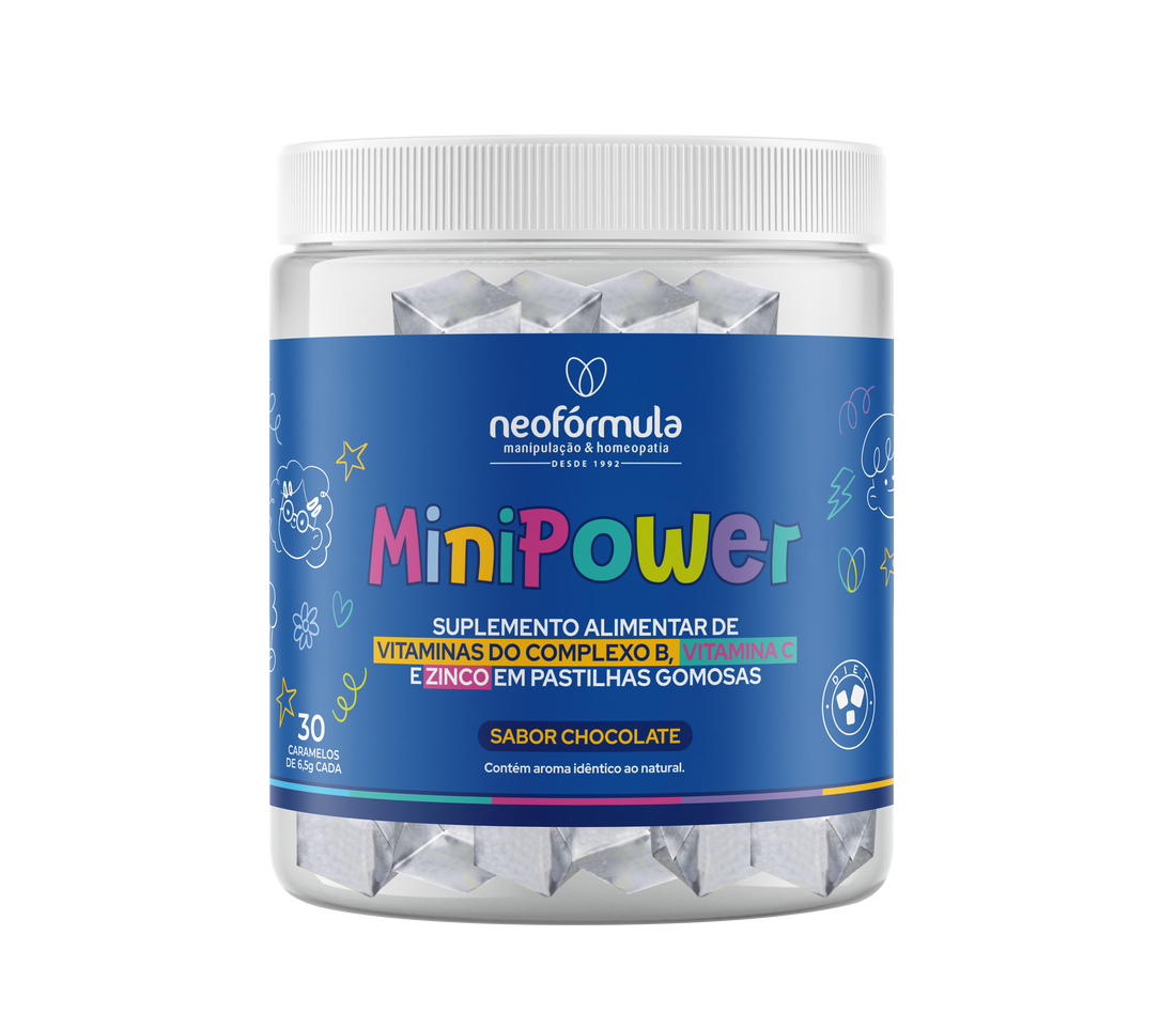 Mini Power - Caramelo de Vitaminas do Complexo B, Vitamina C e Zinco