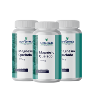 3 unidades de Magnésio Quelado 260 mg | 30 doses