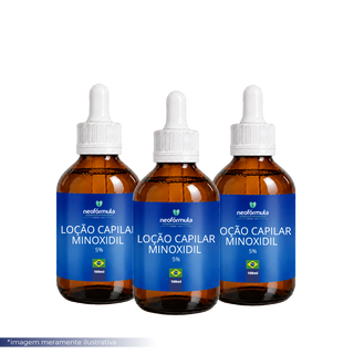 3 unidades de Loção Capilar Minoxidil 5% | 100ml