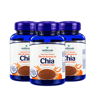 3 unidades de Óleo de Semente de Chia 750mg | 30 doses
