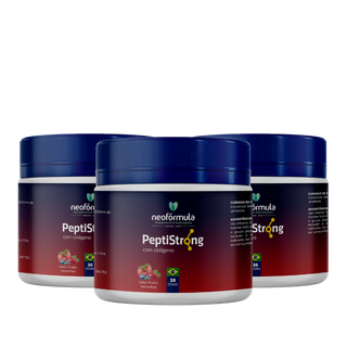 3 unidades de PeptiStrong 2,4g com colágeno | 30 doses