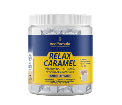 Relax Caramel - Caramelo de Melatonina, Triptofano, Magnésio e Vitamina B6
