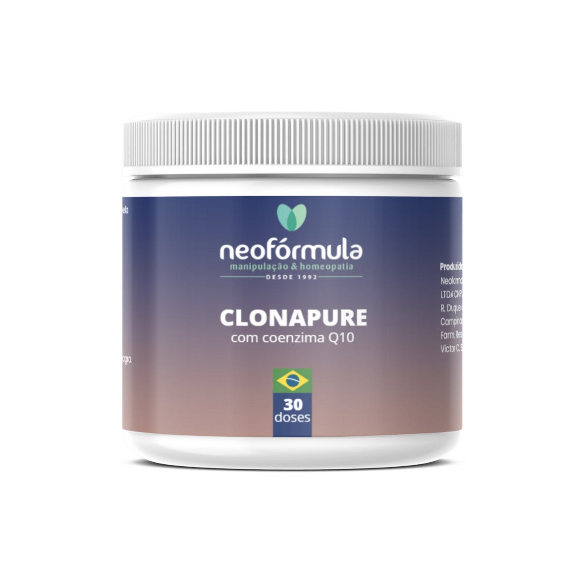 Clonapure 1,8g (Creatina Florien); Coenzima Q10 200mg 30 doses