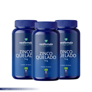 3 unidades de Neo Zinco Quelado 7mg